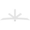 Ekena Millwork Alberta Architectural Grade PVC Gable Bracket, 108"W x 40 1/2"H x 2"D x 6"F, 9/12 Pitch GBP108X41X0206ALB00 - alternate 5